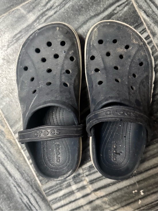 CROCS Shoes - CROCS Navy Blue Classic Clogs with Heel Strap